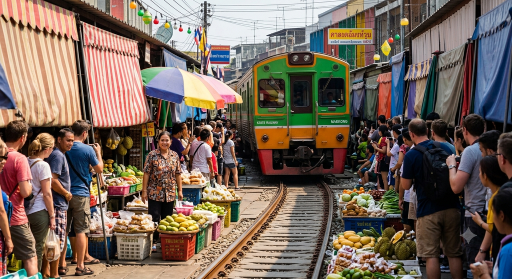 Maeklong Railway Market